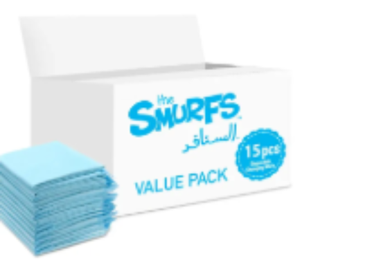 صورة Smurfs - Disposable Changing Mats, 15 Counts-Blue