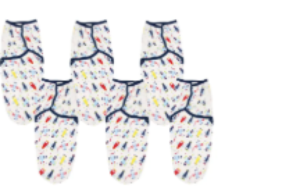 صورة MeeMee - Airplane Print Swaddle Wrap Blanket - Pack of 6