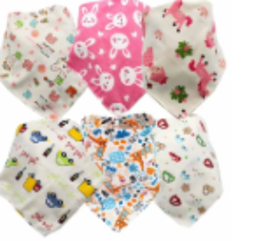 صورة Pixie - Baby Cotton Fox Triangle Bandana - Pack Of 6