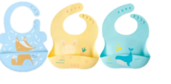 صورة Pixie Baby - Silicone Bibs Pack of 3 - Fox, Bunny, Whale