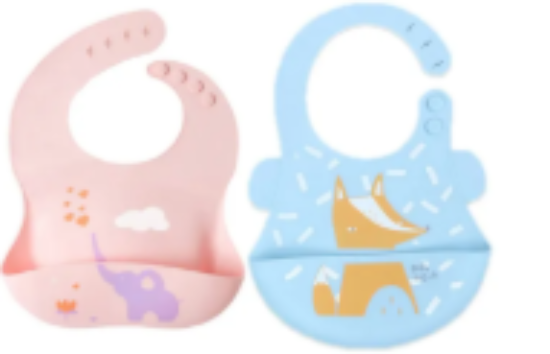 صورة Pixie Baby - Silicone Bibs Pack of 2 - Elephant, Fox