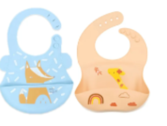 صورة Pixie Baby - Silicone Bibs Pack of 2 - Fox, Jeraff