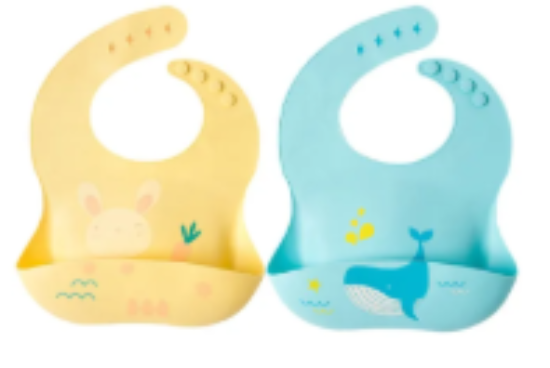 صورة Pixie Baby - Silicone Bibs Pack of 2 - Bunny, Whale