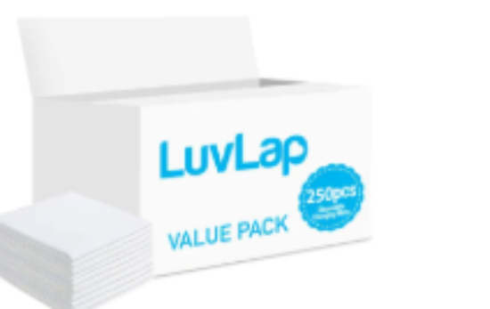صورة Luvlap - Disposable Changing Mats, 250 Counts-White