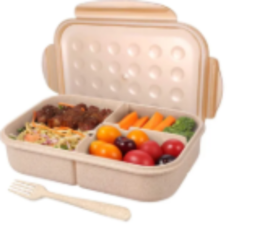 صورة Jeopace - Bento Box Lunch Container - Wheat