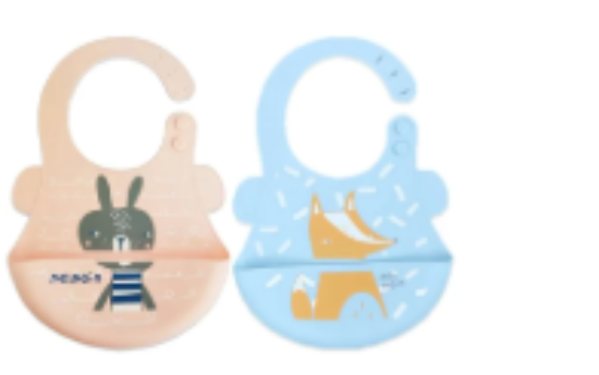 صورة Pixie Baby - Silicone Bibs Pack of 2 - Squirrel, Fox