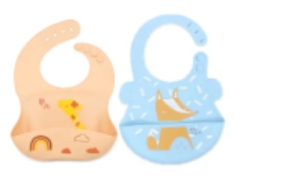 صورة Pixie Baby - Silicone Bibs Pack of 2 - Jeraff, Fox