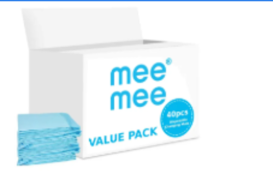 صورة Mee Mee - Disposable Changing Mats Value Pack 40pcs - Blue