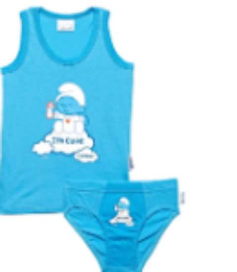صورة The Smurfs - Vest & Underwear Set - Light Blue, 6-9 Months