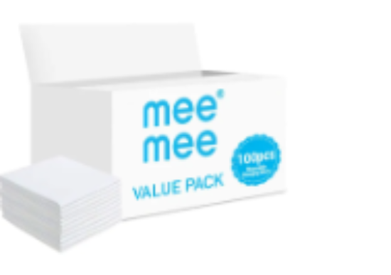 صورة Mee Mee - Disposable Changing Mats, 100 Counts-White