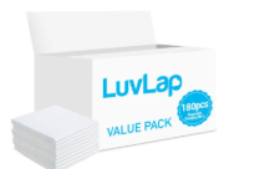 صورة Luvlap - Disposable Changing Mats, 180 Counts-White