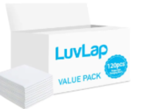صورة Luvlap - Disposable Changing Mats, 120 Counts-White