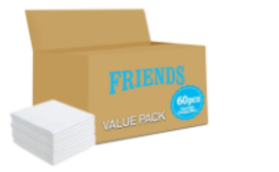 صورة Friends - Disposable Changing Mats, 60 Counts-White
