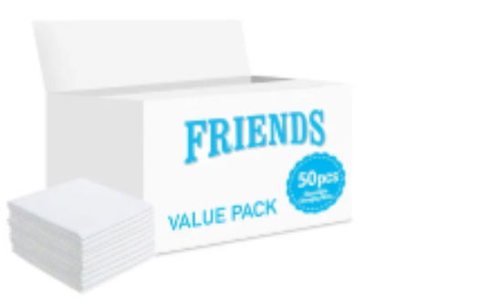 صورة Friends - Disposable Changing Mats, 50 Counts-White