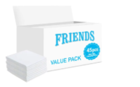 صورة Friends - Disposable Changing Mats, 45 Counts-White