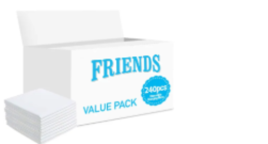 صورة Friends - Disposable Changing Mats, 240 Counts-White