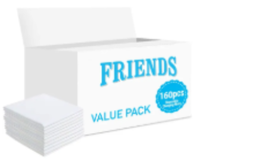 صورة Friends - Disposable Changing Mats, 160 Counts-White
