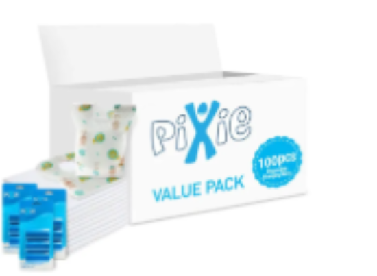 صورة Pixie - Changing Mats 100 + Bib 100 + Pack Of 3 Refill Blue 180 Nappy Bags