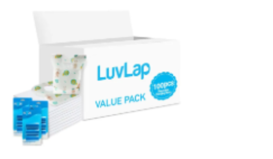صورة Luvlap - Changing Mats 100 + Pixie - Bib 100 + Pack Of 3 Refill Blue 180 Nappy Bags