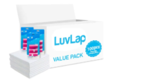 صورة Luvlap - Changing Mats 100 + Pack Of 3 Refill Pink 180 Nappy Bags
