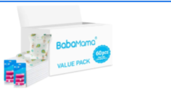 صورة Babamama - Changing Mats 60 + Pixie - Bib 60 + Pack Of 2 Refill Pink 120 Nappy Bags