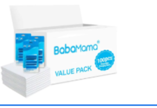 صورة Babamama - Changing Mats 100 + Pack Of 3 Refill Blue 180 Nappy Bags