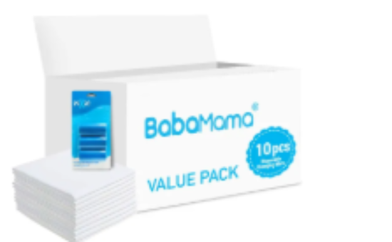 صورة Babamama - Changing Mats 10 + Pack Of 1Refill Pink 60 Nappy Bags