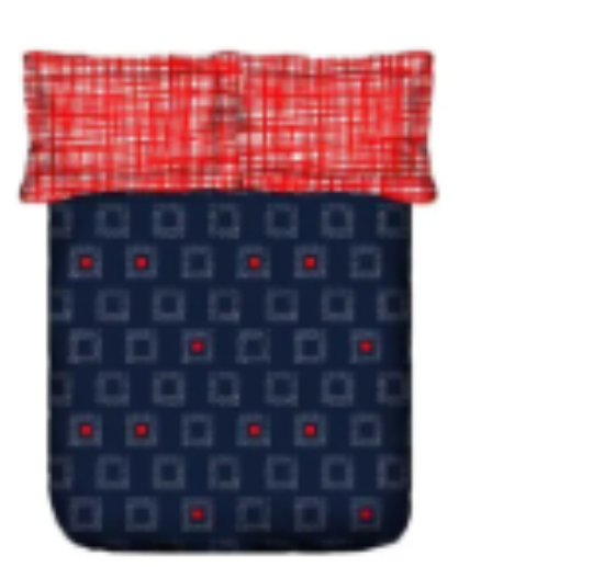 صورة Portico - Queen Bedsheet Pillow Cover Squares - Blue