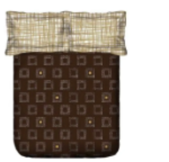 صورة Portico - Queen Bedsheet Pillow Cover Squares - Brown