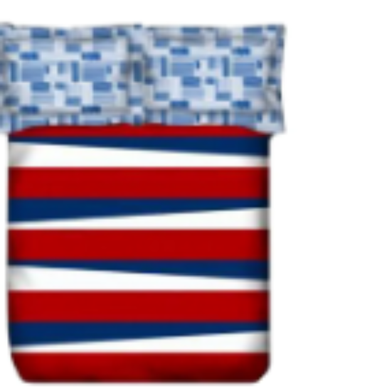 صورة Portico - Queen Bedsheet Pillow Cover - Blue/Red