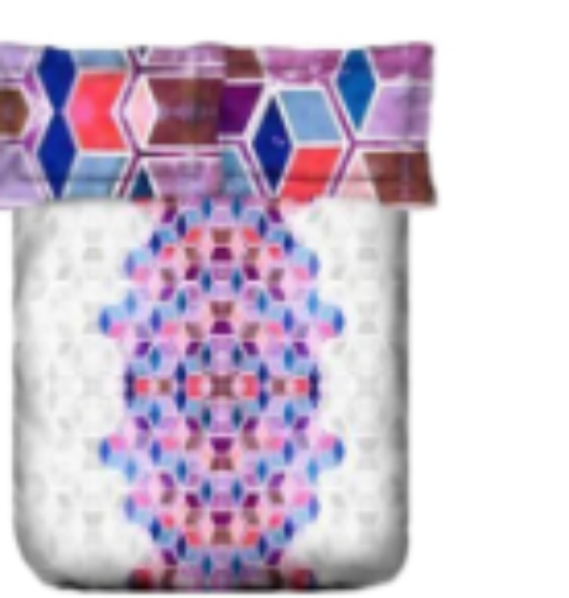 صورة Portico - Queen Bedsheet Pillow Cover - White/Purple