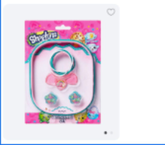 صورة Shopkins - Hair Accessory Set - Green & Light Pink