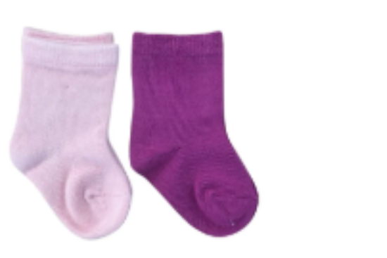 صورة Smurfs - Solid Sock Pack of 2 - Pink & Lavender_6-12m