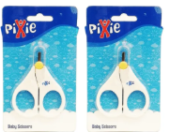 صورة Pixie Baby Scissors, White (Pack of 2)