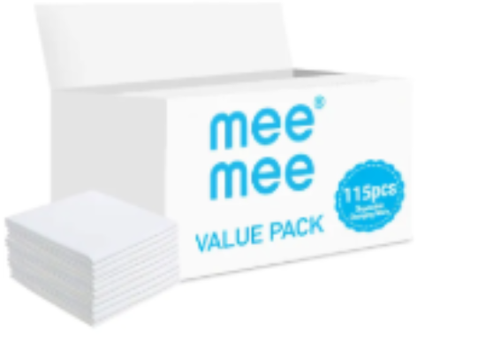 صورة Mee Mee - Disposable Changing Mats, 115 Counts-White