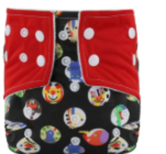 صورة MeeMee - Floral Baby Reusable Swim Diapers - Black