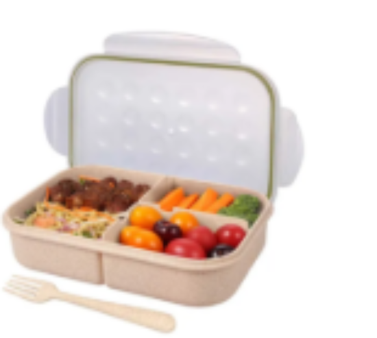 صورة Jeopace - Bento Box Lunch Container - Green/Beige