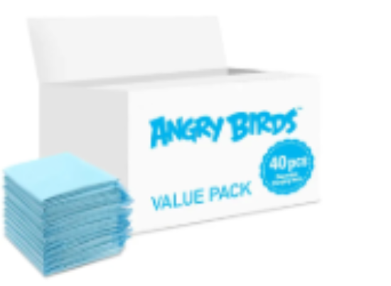 صورة Angry Birds - Disposable Changing Mats, 40 Counts-Blue