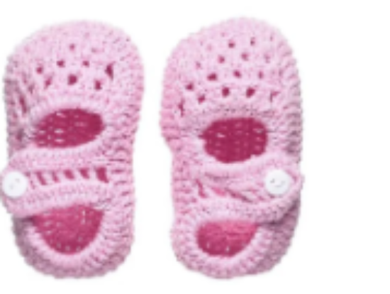 صورة Smurfs - Baby Crochet Shoes - Light Pink - 0-3 M