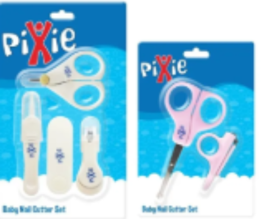 صورة Pixie - Baby Nail Cutter Set + Baby Nail Cutter & Scissors - Pink
