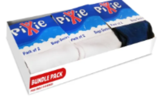 صورة Pixie - Bamboo Cotton White Socks - Buy 2 Get 1 Free (Blue Socks) 5-8 Years