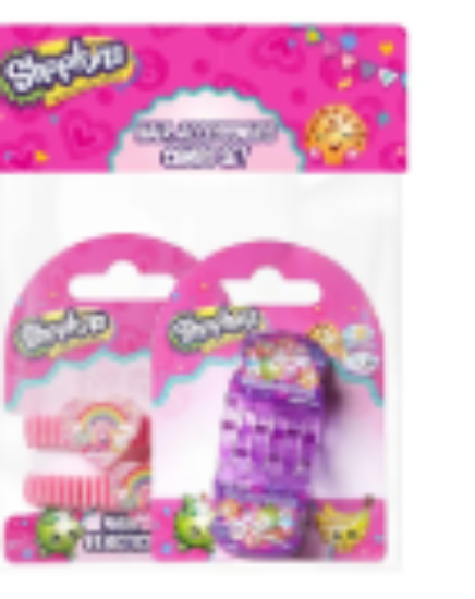 صورة Shopkins - Hair Claws Lavender & Pony Band Pink rainbow Combo