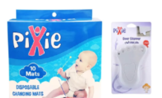 صورة Pixie - Changing Mats + Door Stopper - Baby Safety & Disposable Combo