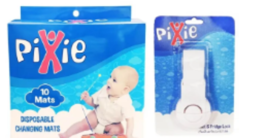 صورة Pixie - Changing Mats + Toilet & Fridge Lock - Baby Disposable Combo