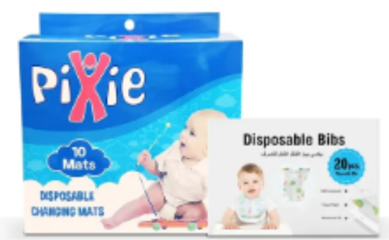 صورة Pixie - Bibs + Changing Mats - Baby Disposable Combo