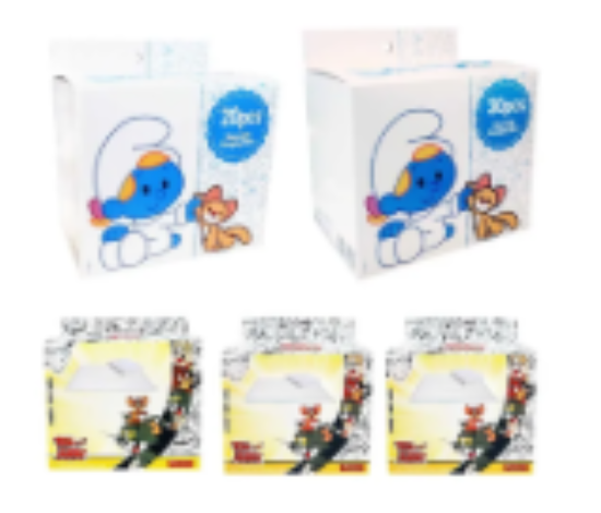 صورة Mega Pack Smurfs and Tom & Jerry Disposable Changing Mats, 81pcs. - Combo Pack