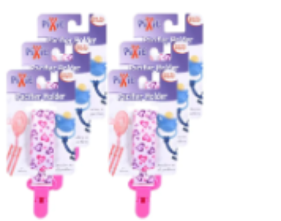 صورة Pixie - Pacifier Holder Heart Print (Pack of 6)