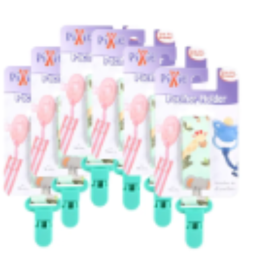 صورة Pixie - Pacifier Holder Jungle Print (Pack of 6)