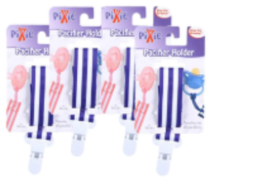 صورة Pixie - Pacifier Holder Navy Stripe Print (Pack of 4)