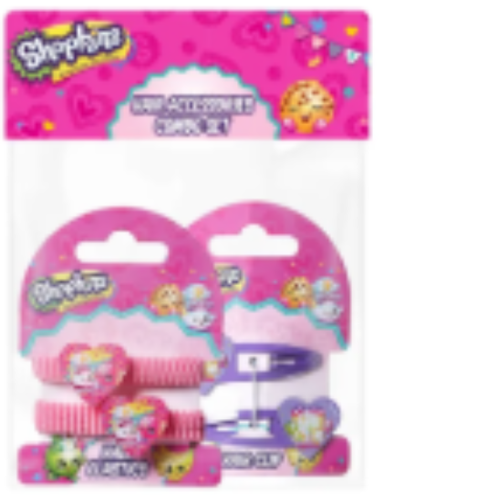 صورة Shopkins - Hair Clip Multi-Color  & Pony Band Lavender Combo